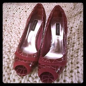 7M WHBM Open-toe Heels